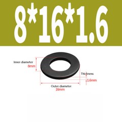 Flat Washers Black Grade 8.8 Washer Metric M2 M2.5 M3 M4 M5 M6 M8 M10 M14 – M27
