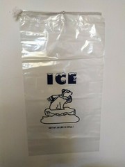 20 LB LBS Ice Bag Bags w/ Drawstring COMMERCIAL Choose Your Quantities