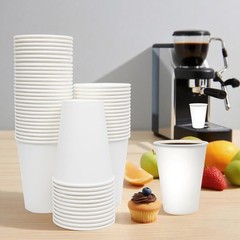 Coffee Cups, 100 Count 12 Oz Paper Cups, Disposable Cups for Hot and Cold,