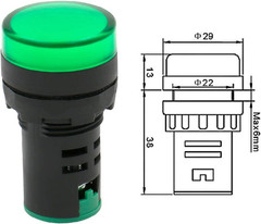 AD16-22D/S31 AC 220V 20mA Energy Saving LED Indicator Light Green Yellow Red Blu