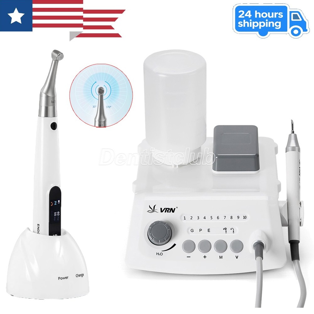 Dental LED Ultrasonic Piezo Scaler VRN-A8/OLED Endo Motor 16:1 with Apex Locator