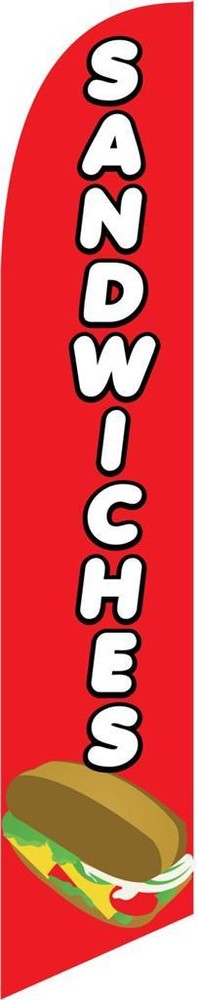 Sandwiches 12ft Feather Banner Swooper Flag – FLAG ONLY