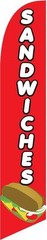 Sandwiches 12ft Feather Banner Swooper Flag – FLAG ONLY