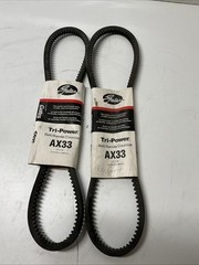 Lot of 2 Gates AX33 Tri-Power Belt. Z-654s