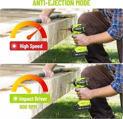 21V Brushless Impact Drill Set 230N.m Torque 2×2.0Ah + 20 Bits