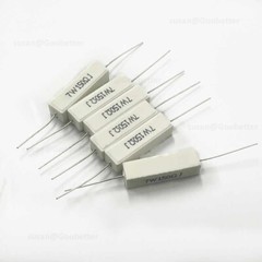 7 Watt Wire wound Cement Resistors Axial 0.05 ohms to 100K ohms 5% J Full range