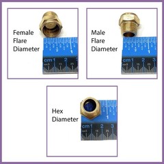 Connector Fitting, Female Flare x Male NPT Adapter Reducer for Propane Gas