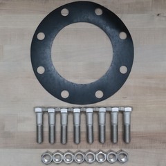 6 x 0.125 in. 150# Full Face 304 Stainless Steel Flange with Neoprene Gasket