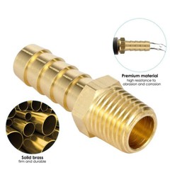 Brass 3/8″ Barb OD X 1/4″ NPT Male Air Hose Pipe Fitting Connector Adapter 5PCS