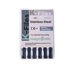 60pc Dental Endo Root Canal File K-files 25mm Stainless Steel Hand Files #6#8#10