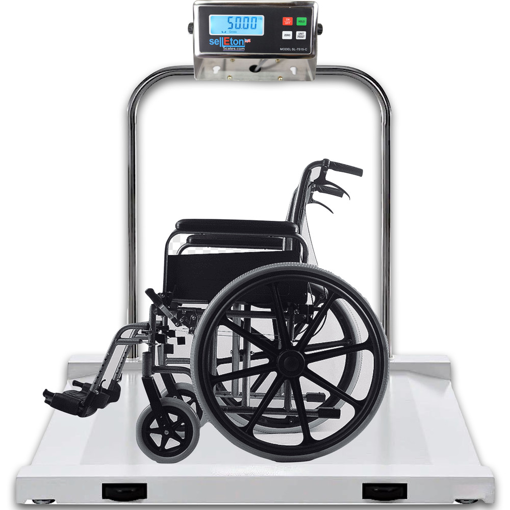 SL-Wheelchair-1k Aluminum Wheel Chair Drum Scale 1000 lb x .2 lb