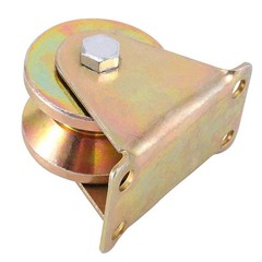 8x 2in 2″ V Groove Wheel Sliding Gate Bracket Roller Heavy Duty Caster Wheels US