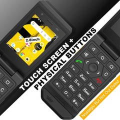 CAT S22 Rugged Flip Phone Unlocked (16GB) 2.8” Touchscreen Smart Cell Phone …