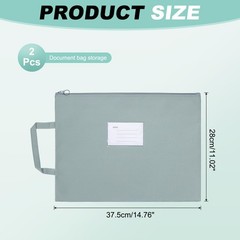 2 Pcs Mesh Zipper Pouch with Handle, B4 Oxford Fabric Zipper File Pouch Singl…