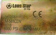 LONESTAR, PGI 3-VALVE MANIFOLD, M-581CDV, 6000 PSI, 1018, ASTM A108,