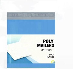 #8 24×24 Poly Mailers Plastic Mailing Envelopes Shipping Bags LIGHT BLUE 300 PCS