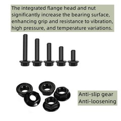 272-Pcs Grade 10.9 Flange Bolts & Nuts Assortment Kit for Automotive Projects
