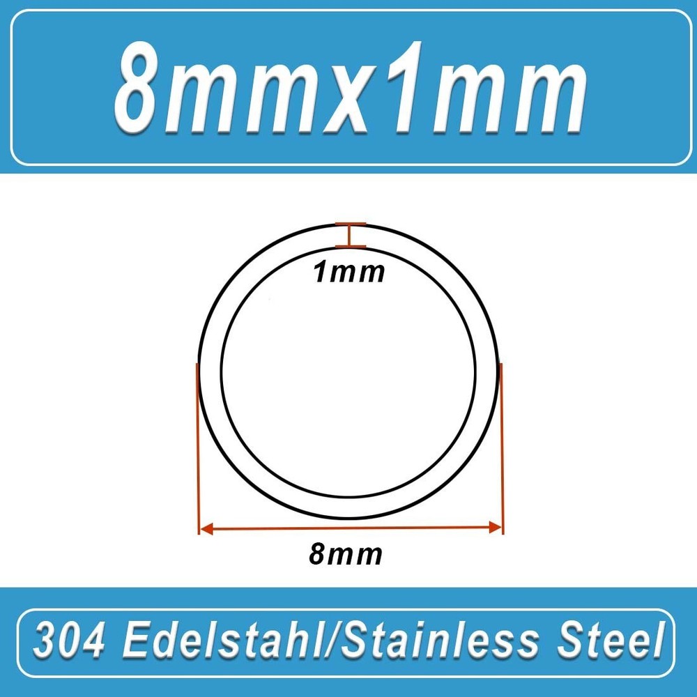 Stainless Steel Round Tube Length 300mm Metal Straight Pipe OD 8mm to 325mm