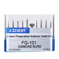 AZDENT Dental Diamond FG Burs Dills Composite/Polishing For High Speed Handpiece