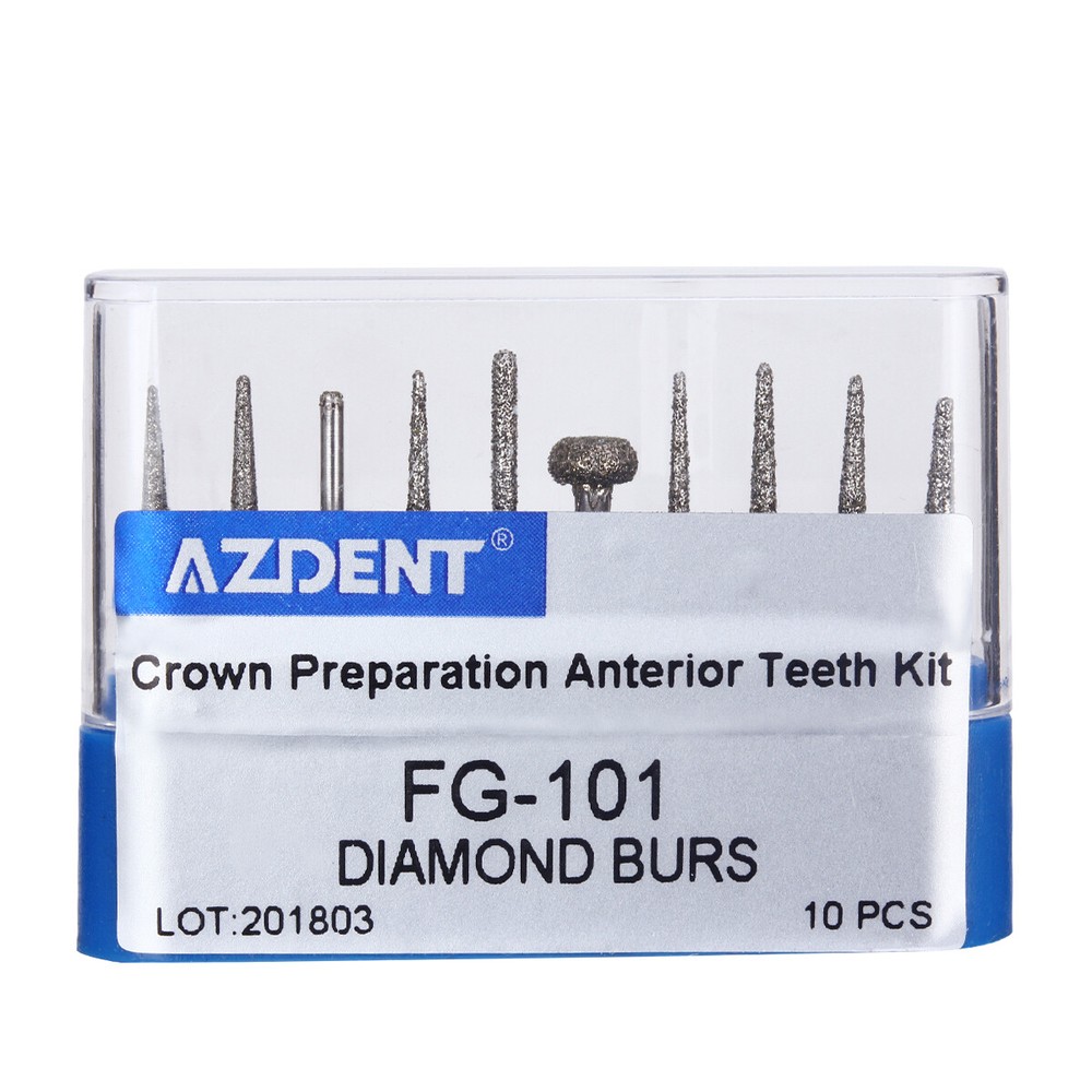 Dental Surgical FG Diamond Burs Kit Super Coarse For High Speed Handpiece AZDENT