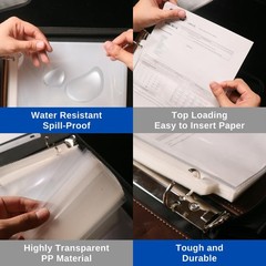 50 Sheet Protectors 8.5 x 11 for 3 Ring Binder, Heavy Duty Clear Page Protect…