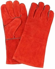 Premium Leather Welding Gloves Heat Resistant Safety Work Heavy Duty Large