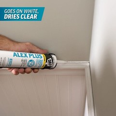 (4 Pack) Alex plus 10.1 Oz Clear All Purpose Acrylic Latex Caulk plus Silicone