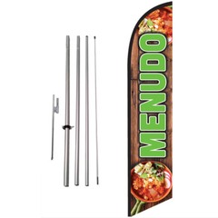 MENUDO 15ft Feather Banner Swooper Flag Kit with pole+spike