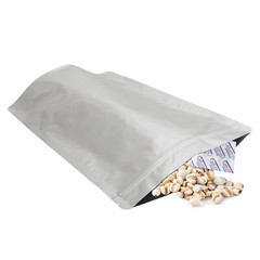 50/100pcs Mylar Bags 8.7Mil w/ Oxygen Absorbers Stand-Up Resealable Food Storage