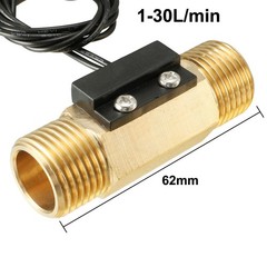 G1/2″ Hall Effect Liquid Water Flow Sensor Switch Meter 1-30L/min SEN-CL21W