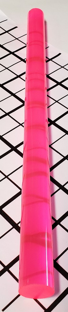 1 PC 3/4” DIAMETER x 12” INCH LONG CLEAR TRANSLUCENT PINK ACRYLIC PLEXIGLASS ROD