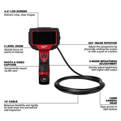 Milwaukee 2324-21 M12 M-Spector 360 10′ Inspection Camera