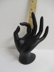 Hand Mannequin Black Display Unisex Solid Strong Still Finger Palm Ok Gesture