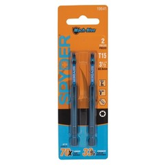 Spyder 19641 Mach-Blue T15 x 3-1/2in Impact Rated Torx Driver Bit 2 Pack