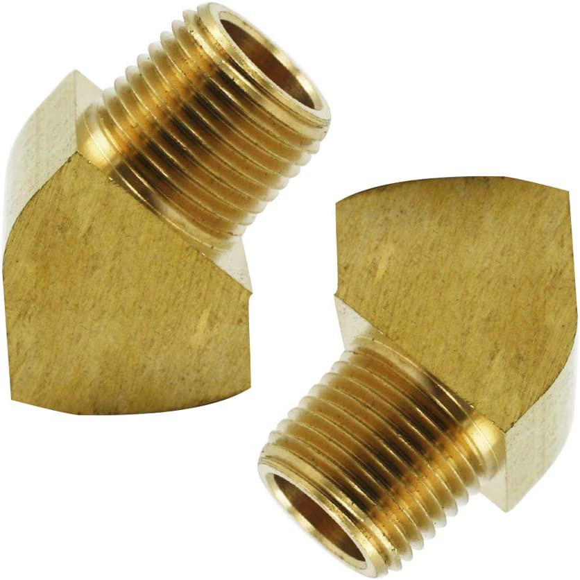 45 Degree Street Elbow 1/8″ NPT Male X 1/8″ NPT Female Brass Pipe Fitting (Pack