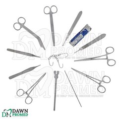 18 Pcs Minor Surgery Set With FREE Case Surgical Instruments Kit German Grade