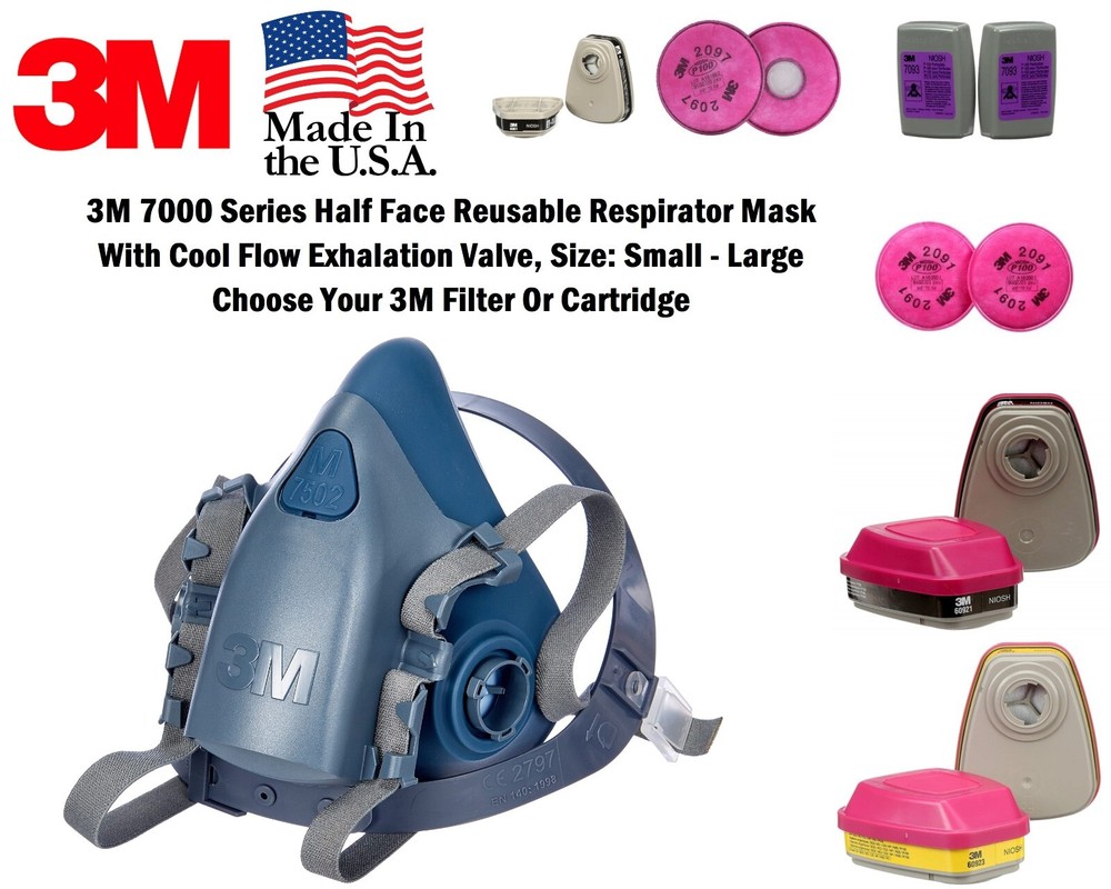 3M 7000 Half Face Respirator Mask With Cartridge Option RESPIRATORY PROTECTION