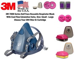 3M 7000 Half Face Respirator Mask With Cartridge Option RESPIRATORY PROTECTION