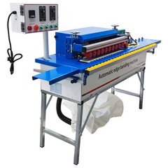 Woodworking Edge Bander for Curve Straight Line Edge Banding W/Dust Device,Stand