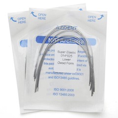 Dental Orthodontic Arch Wire Super Elastic Niti Reverse Curve Rectangular AZDENT