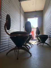 5 post modern cone chairs for restoration Funky 1980s 1990s Vintage Retro