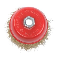6 Pack Wire Cup Brush 4 Inch Coarse Crimped Cup Brush with 5/8 Inch Arbor