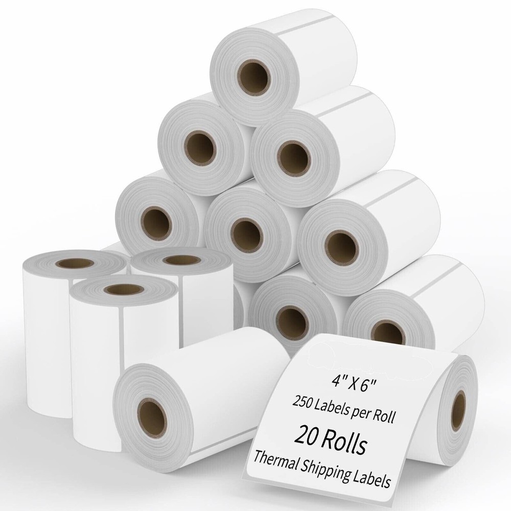 4 Rolls label 4×6 Direct Thermal Shipping 1000 labels Zebra Eltron ZP450 2844