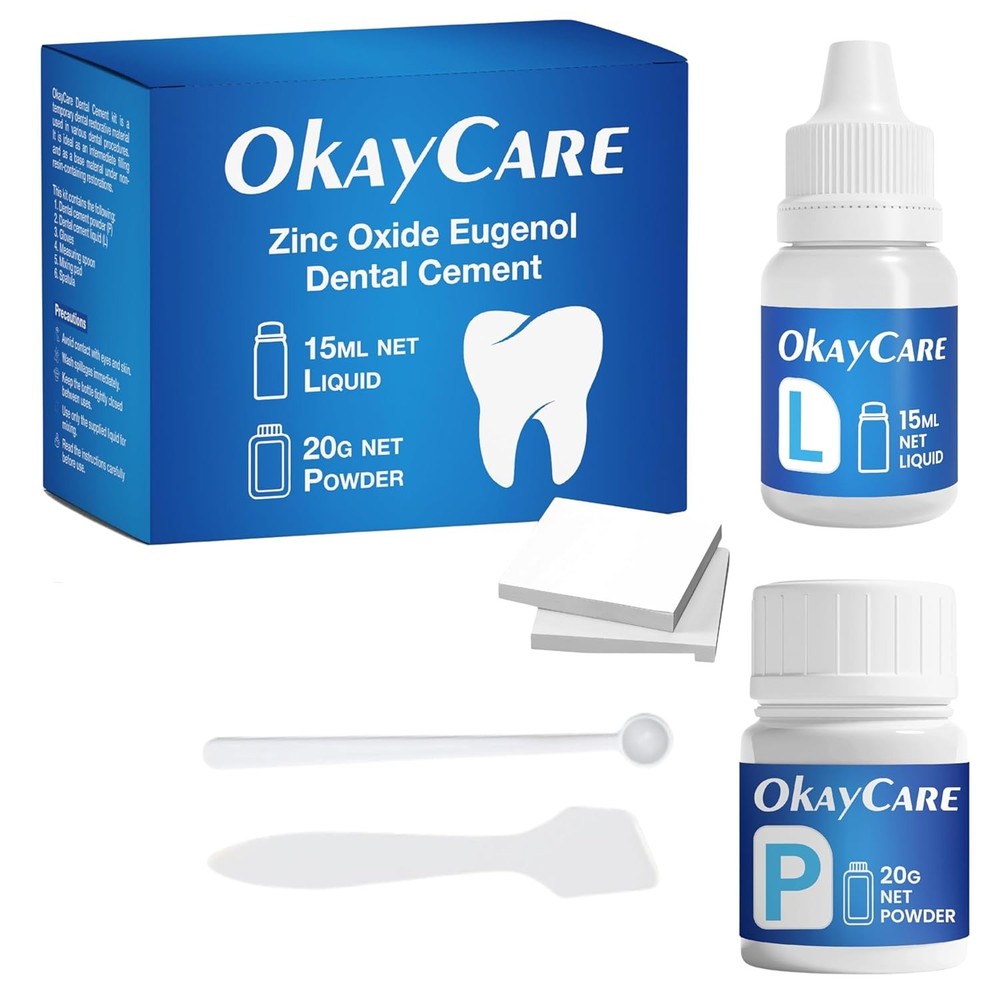 Zinc Oxide Eugenol Dental Cement for Instant Tooth & Crown Repair Kit