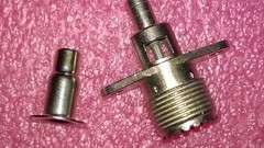 1pc UHF SO239 2 HOLE FLANGE MOUNT DUAL CRIMP RG58 RG142 LMR195 RF NOS