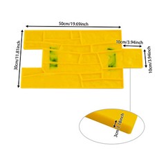3PCS Concrete Stamping Mold Yellow Concrete Stamping Texture Mats For Wall&Floor