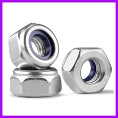 10Pcs M12-1.75 Lock Nuts, Nylon Insert Locknuts 304 Stainless Steel 18-8 SS A…