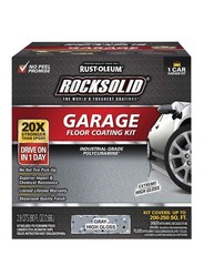 Rust-oleum Rocksolid Polycuramine Garage Floor Coating Gray 250 Sq Ft 20X Str…