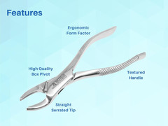 Dental Tooth Extracting Forceps for Incisors Canines Premolars and Molars Upper