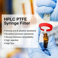 200pcs PTFE Membrane Syringe Filter Luer lock 25 mm 0.22 um PP Pr-filter for Lab